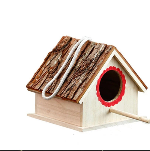 Wooden Bird House – Outdoor Parrot Nesting Box for Breeding & Shelter