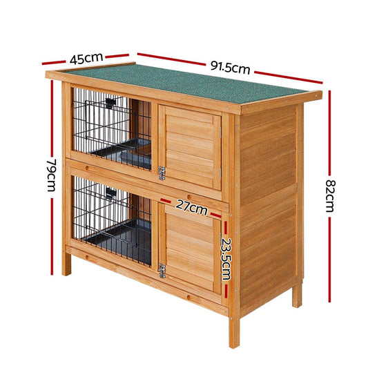 i.Pet Rabbit Hutch Chicken Coop 91.5cm x 45cm x 82cm Chicken Coop
