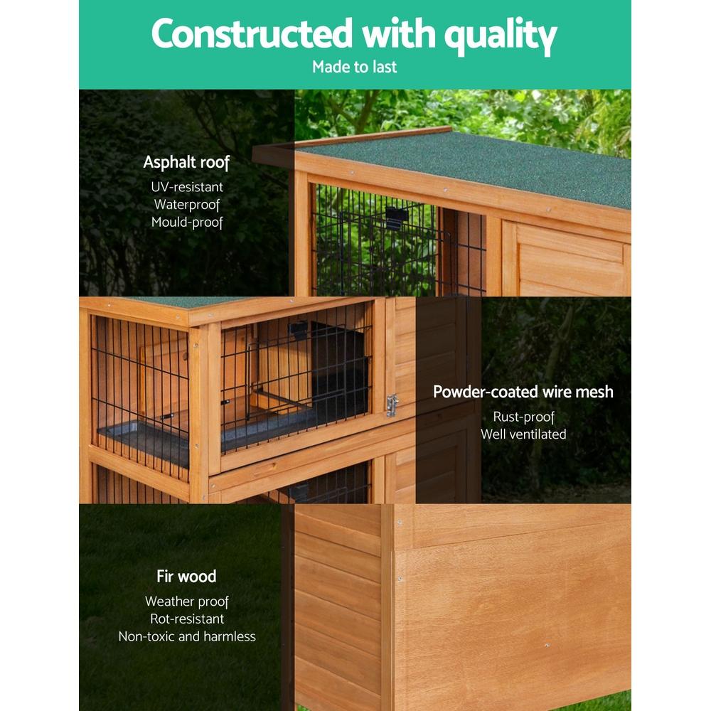i.Pet Rabbit Hutch Chicken Coop 91.5cm x 45cm x 82cm Chicken Coop