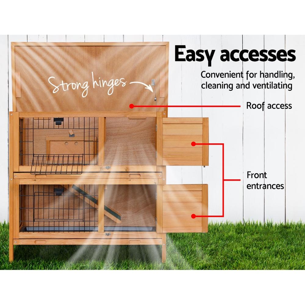 i.Pet Rabbit Hutch Chicken Coop 91.5cm x 45cm x 82cm Chicken Coop