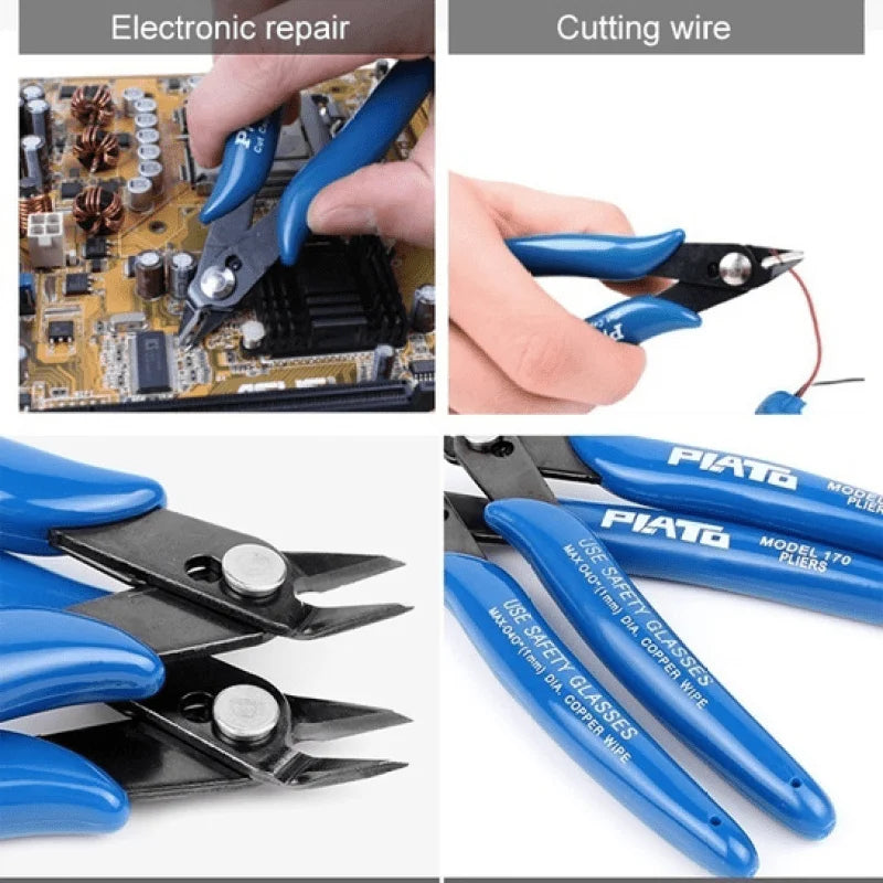 1pc High Manganese Steel Diagonal Pliers, Electrical Wire Cable