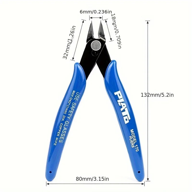1pc High Manganese Steel Diagonal Pliers, Electrical Wire Cable