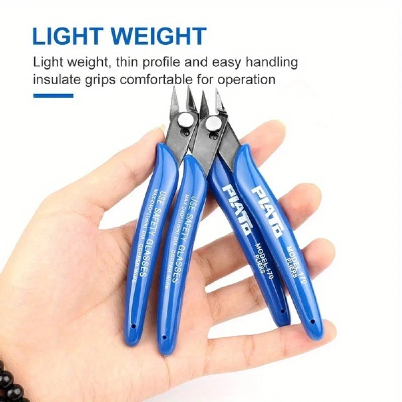 1pc High Manganese Steel Diagonal Pliers, Electrical Wire Cable