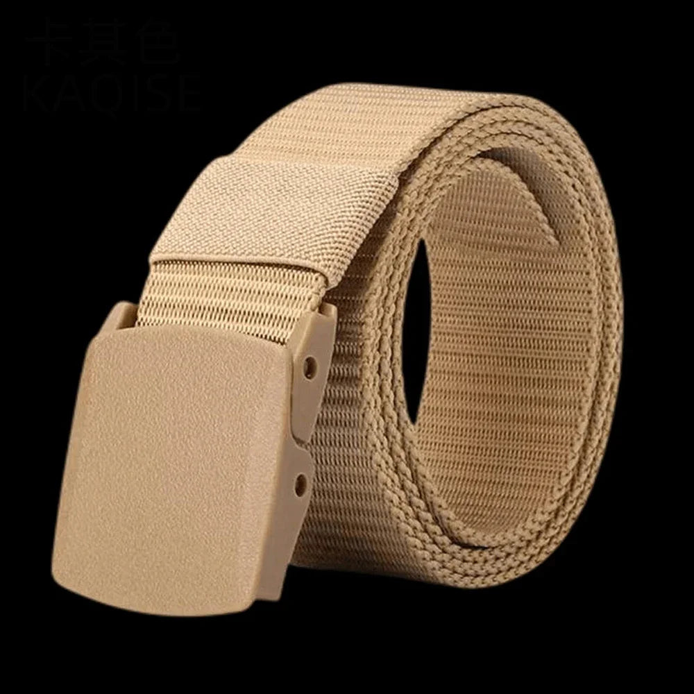 Automatic Buckle Nylon Belt, Fashionable MEN'S Canvas Outdoor Belt,