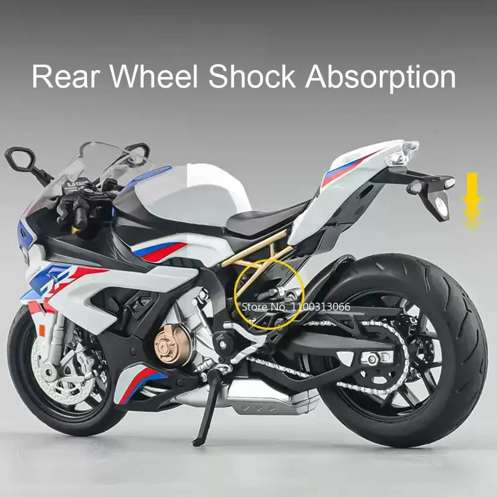 1:12 S100RR Kawasaki Ninja H2R Motorcycles Models Cars Toys Alloy