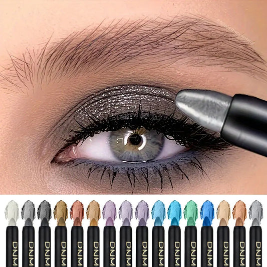 16 Colors Pearlescent Eyeliner, Color Glitter Waterproof Long-Lasting