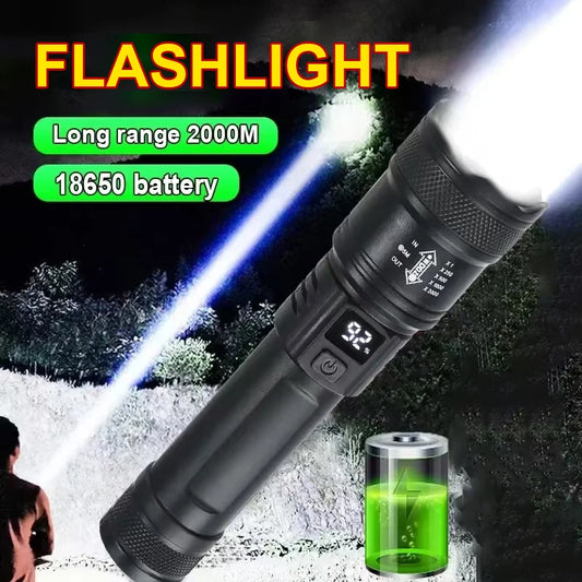 High Power Led Flashlight Self Defense Tools Usb Rechargeable