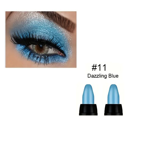 16 Colors Pearlescent Eyeliner, Color Glitter Waterproof Long-Lasting