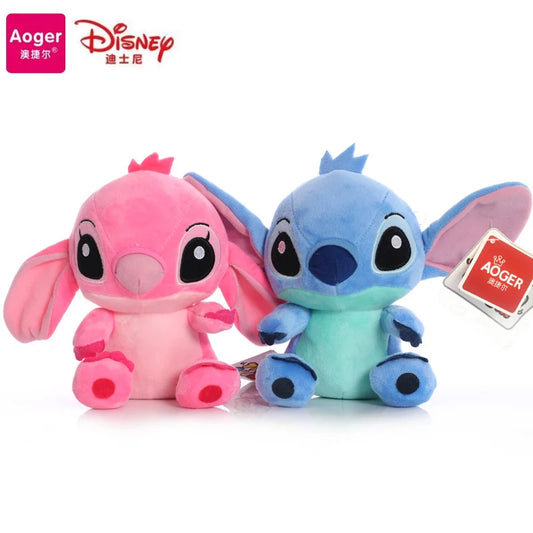 DISNEY Lilo & Stitch Plush Toys Pink Lilo Blue Stitch Stuffed Plush