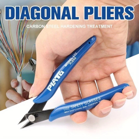 1pc High Manganese Steel Diagonal Pliers, Electrical Wire Cable
