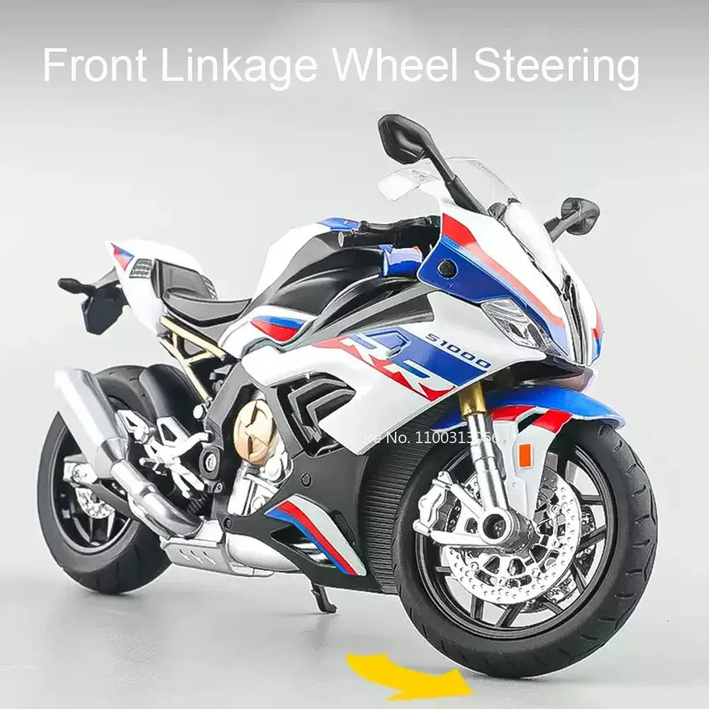 1:12 S100RR Kawasaki Ninja H2R Motorcycles Models Cars Toys Alloy