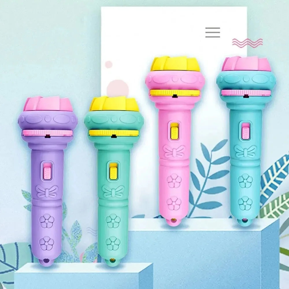 10 Cards Cartoon Projection Flashlight 80 Patterns Creative Children