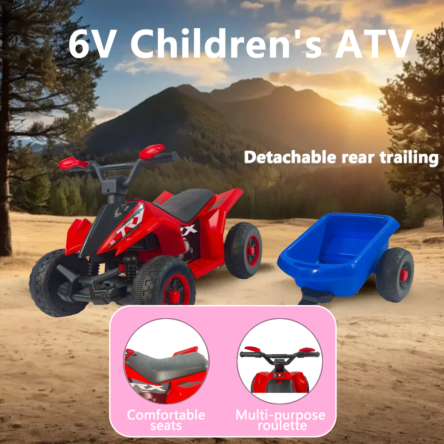 Ride On Toys For Toddlers 1.5-4 Years Old,   With Rear Bucket, Forward