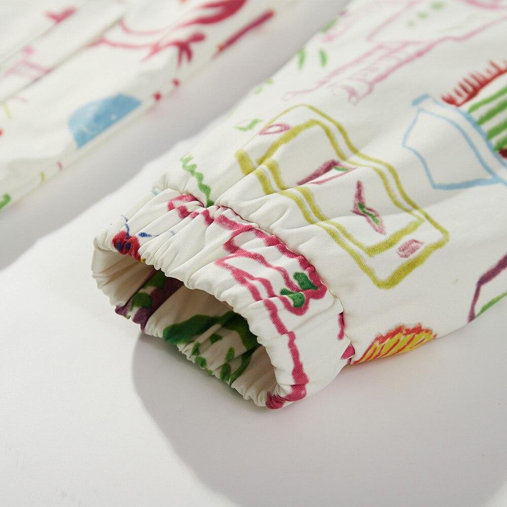 Jacket Men Colorful Graffiti Painting Print Zipper Coats Loose Casual