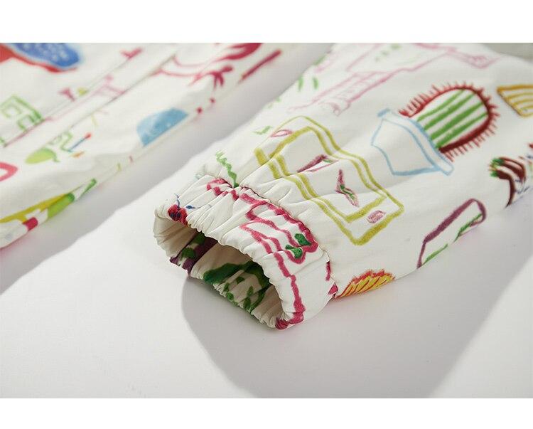 Jacket Men Colorful Graffiti Painting Print Zipper Coats Loose Casual